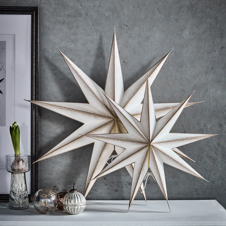 House Doctor - 9 Point Weihnachtsstern, off-white / champagner