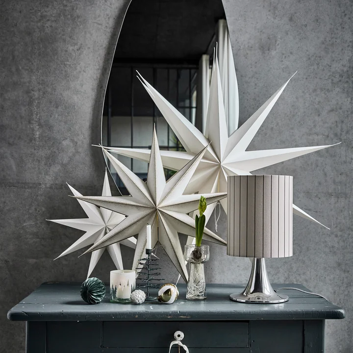 House Doctor - 9 Point Weihnachtsstern, off-white / champagner