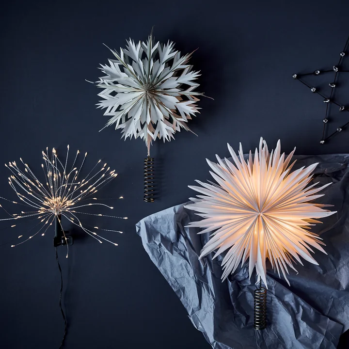 House Doctor - Alsta Weihnachtsbaumstern, Ø 25 cm, weiss / gold