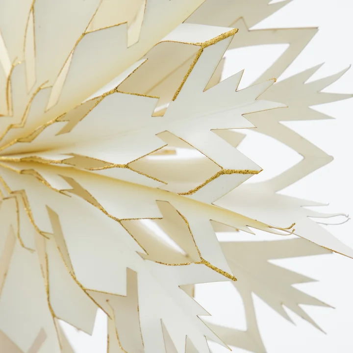 House Doctor - Alsta Weihnachtsbaumstern, Ø 25 cm, weiss / gold