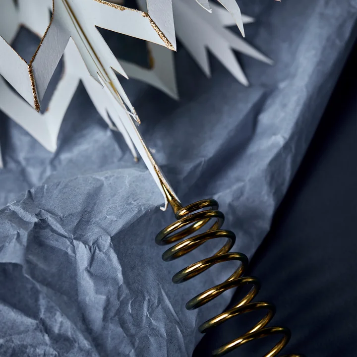 House Doctor - Alsta Weihnachtsbaumstern, Ø 25 cm, weiss / gold