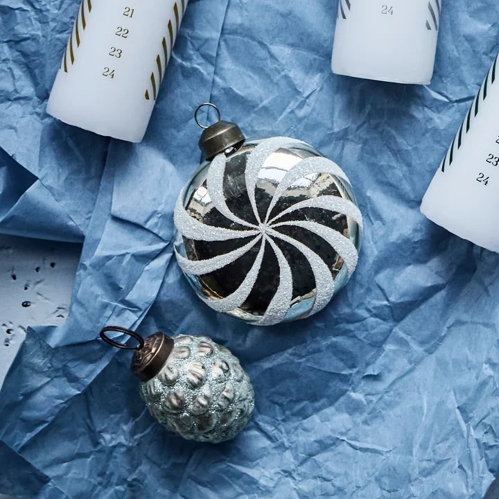 House Doctor - Cone Ornamente, Ø 4 cm, antikes silber