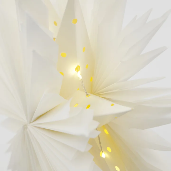 House Doctor - Gant, Top star LED-Christbaumleuchte, weiss / messing finish