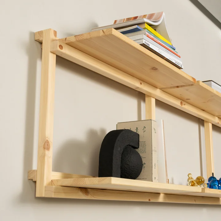 Karup Design - Groove Wandregal, Wide, H 47,5 x 192 cm, Kiefer natur