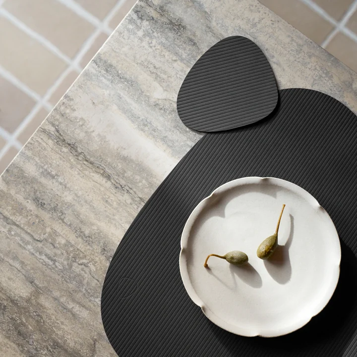 Lind DNA - Glasuntersetzer Curve, Corduroy schwarz