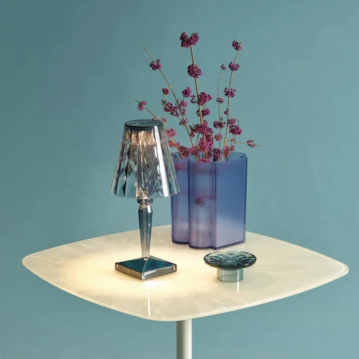 Kartell - Battery Akku-Tischleuchte H 30 cm, rauch