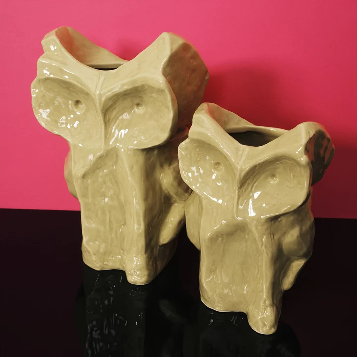 Serax - After Midnight Vase Owl S und L, gelb