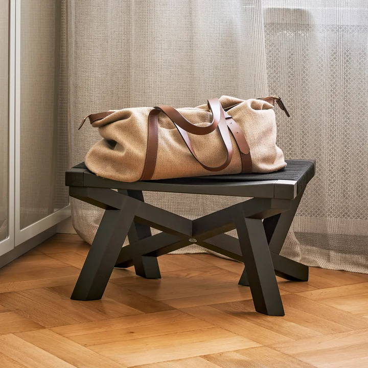 ClassiCon - Volkshaus Hocker, Eiche schwarz gebeizt / schwarz