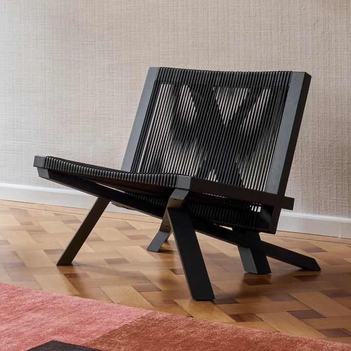 ClassiCon - Volkshaus Lounge Chair, Eiche schwarz gebeizt / schwarz 