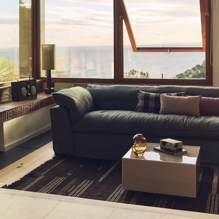 HKliving - Nomad Sofa, Leinen / army green