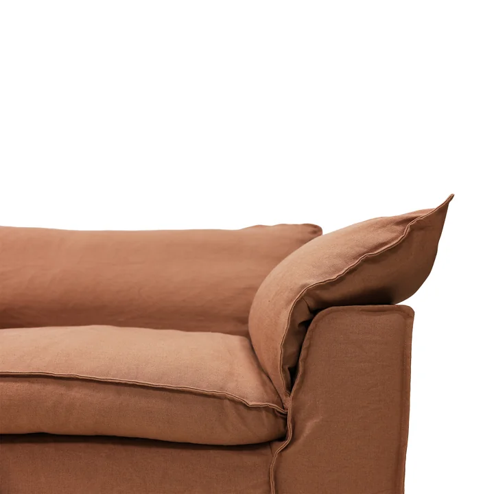 HKliving - Nomad Sofa, Leinen / dusty rose