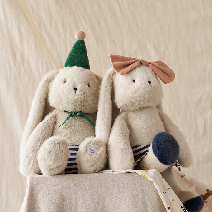 LIEWOOD - Bertrand Kaninchen Celebration Teddy, Mist, Blue stripe mix