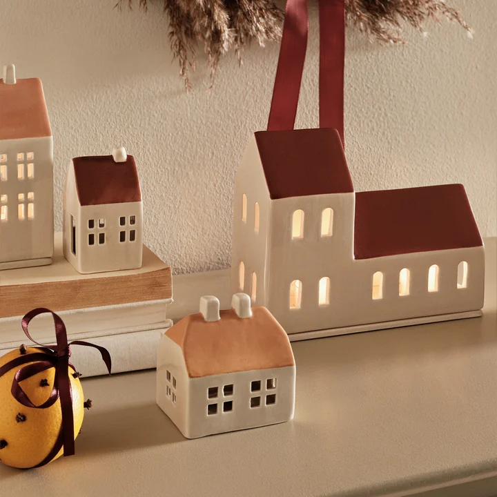 Broste Copenhagen - Bo Christbaumschmuck, nut brown / smoked paprika (2er-Set)