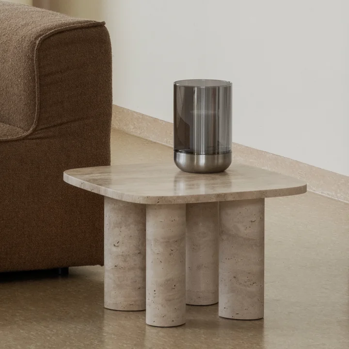 Blomus - Calma Windlicht, Ø 15 cm, smoke / edelstahl matt