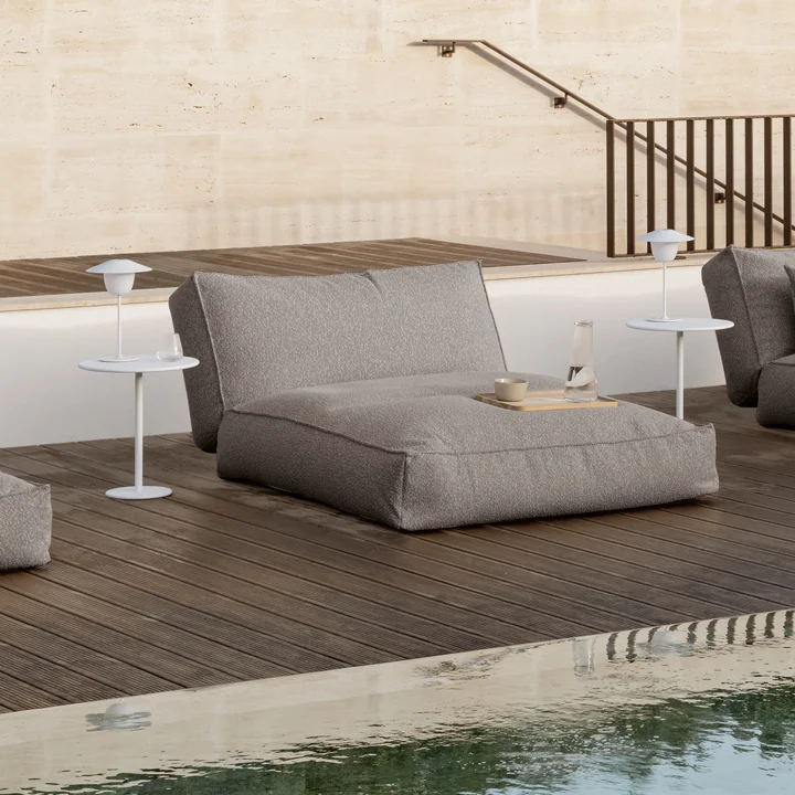 Blomus - Stay Garten Beistelltisch, H 45 cm Ø 40 cm, seidengrau