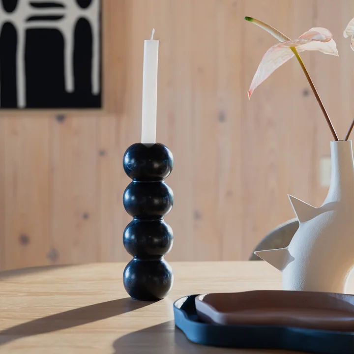 Zuiver - Rome Kerzenständer, Marmor schwarz