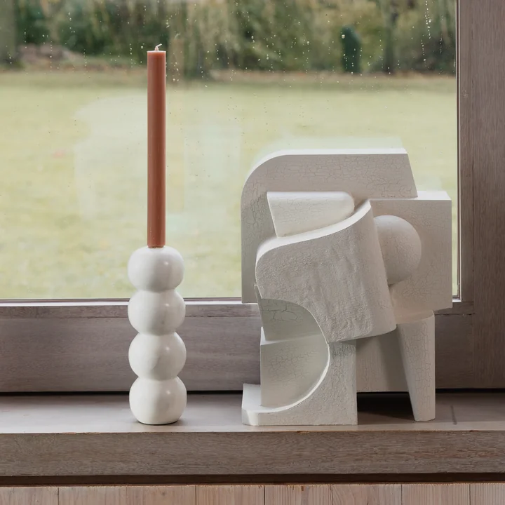 Zuiver - Rome Kerzenständer, Marmor weiss
