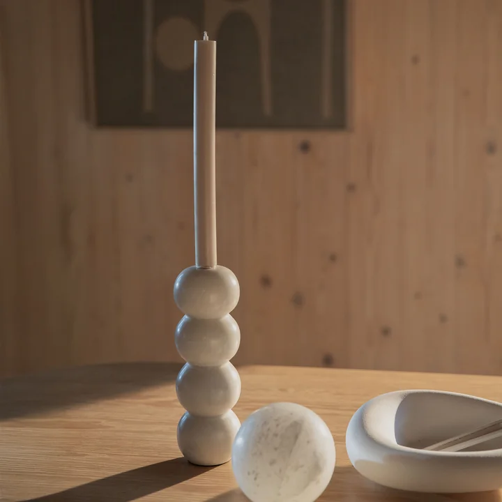 Zuiver - Rome Kerzenständer, Marmor weiss