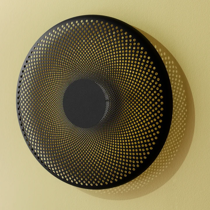 Northern - Glint LED Wandleuchte, small, opalweiss / Messing, Ø 25 cm