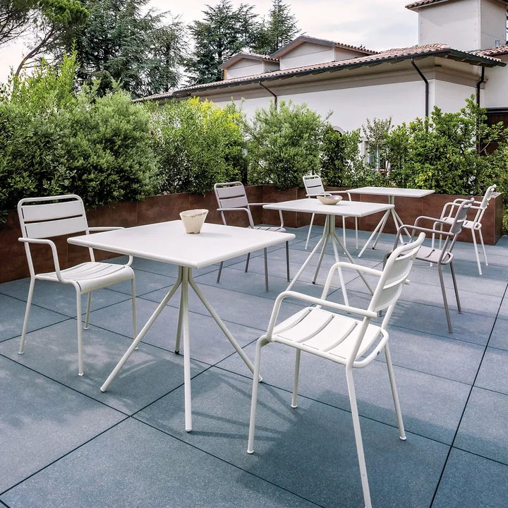 Vermobil - Twist Tisch, 80 x 80 cm, weiss