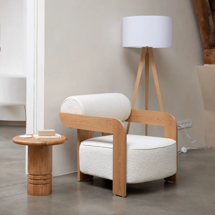 Zuiver - Tripod Wood Stehleuchte, Eiche / weiss