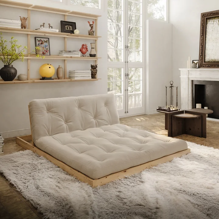 Karup Design - Flip Raw Tagesbett, 140 x 200 cm, Kiefer natur / beige (747)