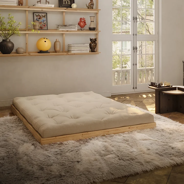 Karup Design - Flip Raw Tagesbett, 140 x 200 cm, Kiefer natur / beige (747)