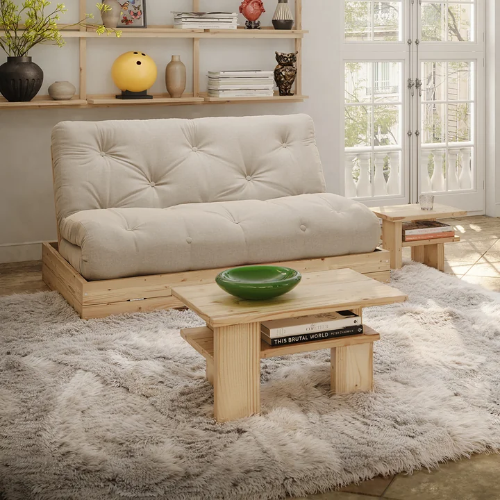 Karup Design - Japan Coffee Table und Beistelltisch, Kiefer natur, Flip Raw Tagesbett