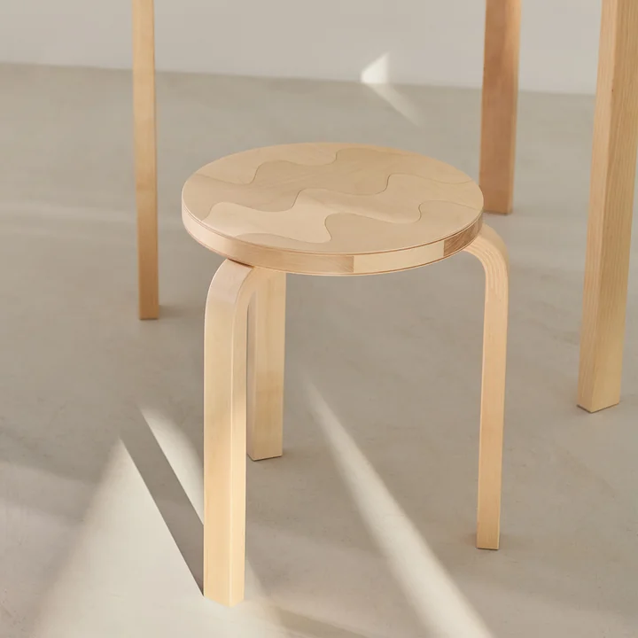 Artek - 60 Hocker, lokki, Birke natur