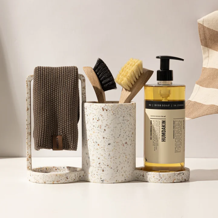 Humdakin - Terrazzo Geschirrspülhalter, natur