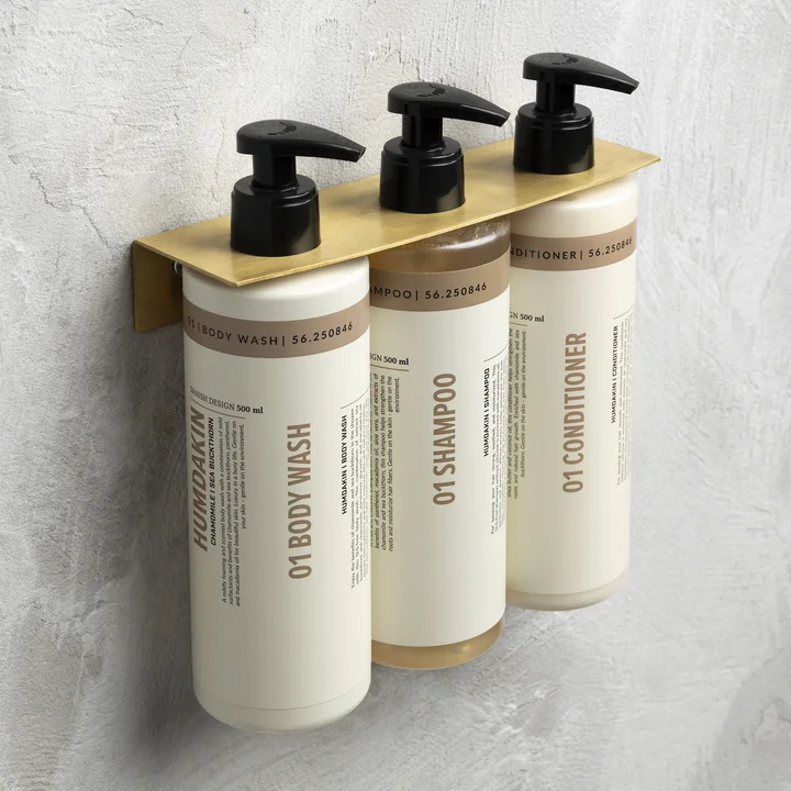 Humdakin - Triple Wandhalterung, messing