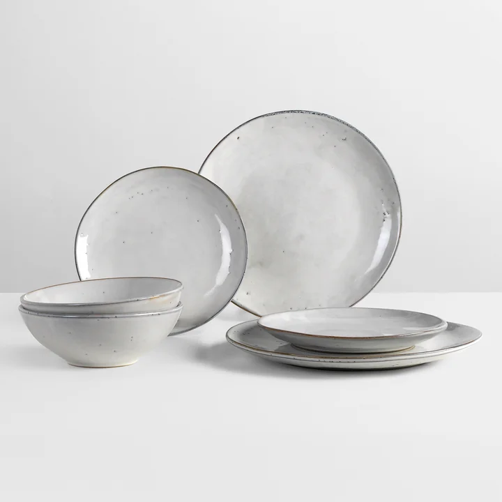 Broste Copenhagen - Nordic Sand Geschirr-Set, sand (6-tlg.)