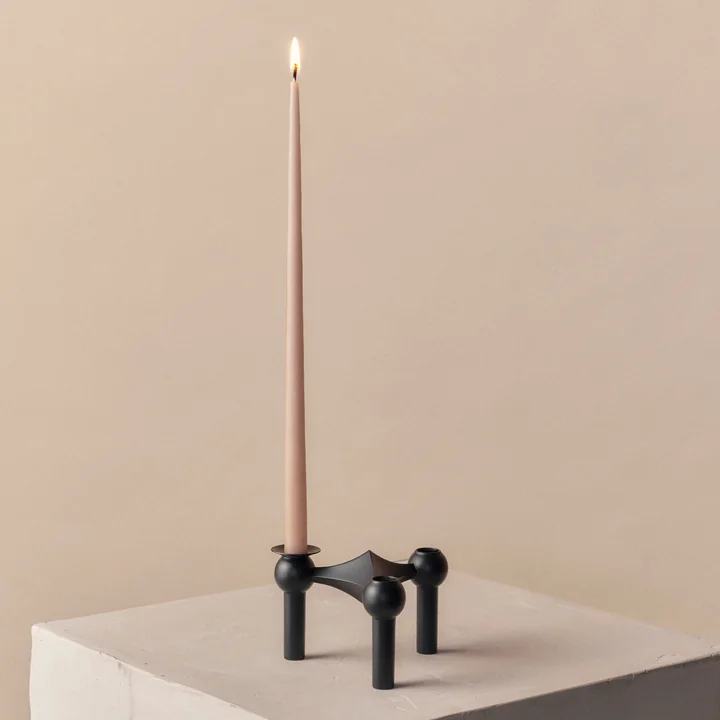 Stoff Nagel - Kerzenhalter Cuff, schwarz