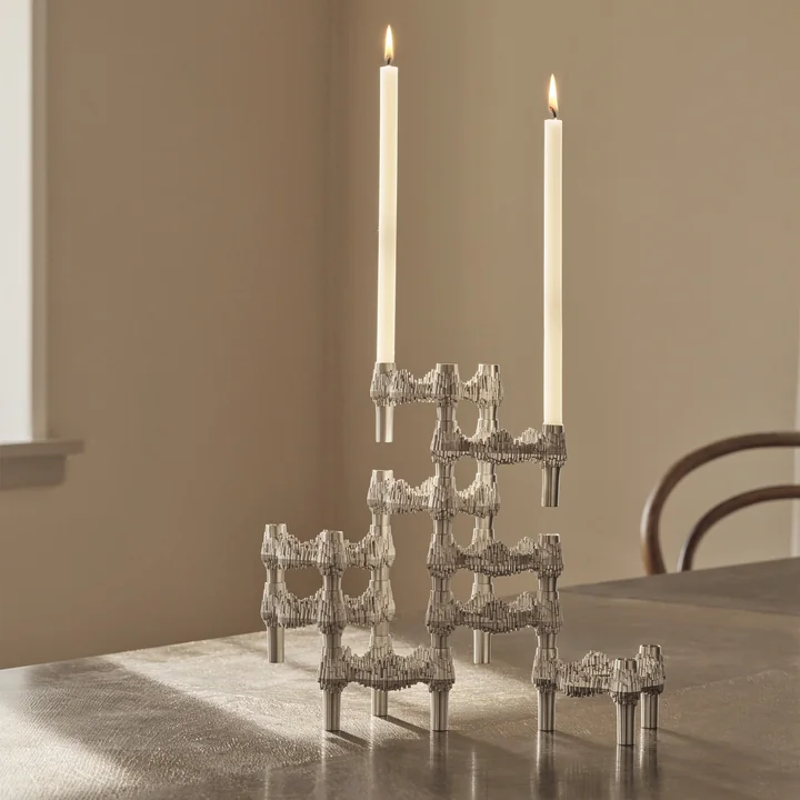 Stoff Nagel - Quist Kerzenhalter, Chrom gebürstet