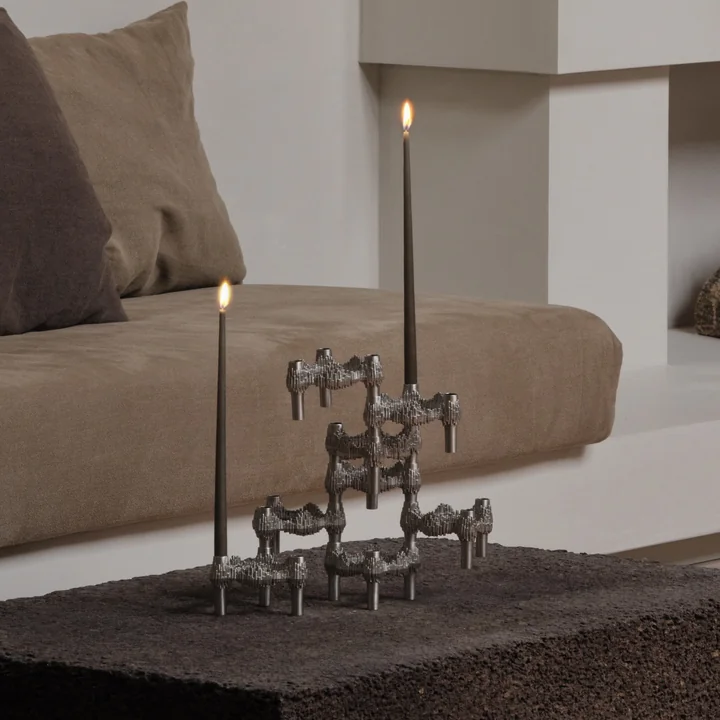 Stoff Nagel - Quist Kerzenhalter, Chrom gebürstet