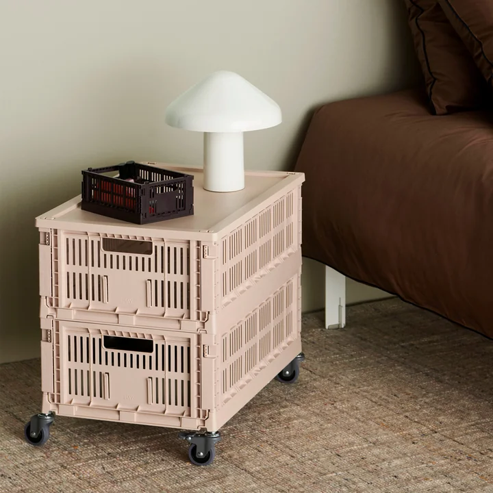 HAY - Colour Crate Korb L, 53 x 34,5 cm, powder, recycled