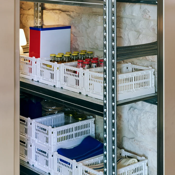 HAY - Colour Crate Korb S, 26,5 x 17 cm, off-white, recycled