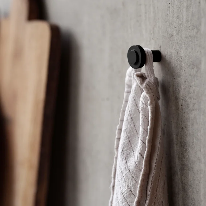 Zone Denmark - Sensu Garderobenhaken Ø 2,5 cm, schwarz