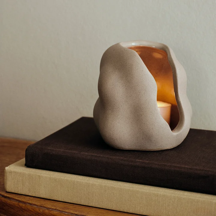 Broste Copenhagen - Hekla Kerzenhalter, Ø 9,5 x H 10 cm, grau