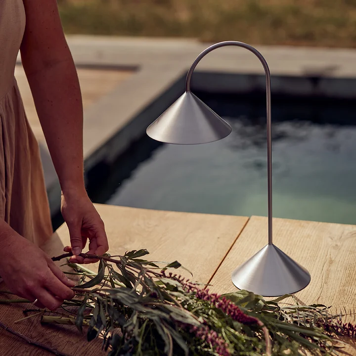 Frandsen - Grasp LED Akku-Stehleuchte, H 47 cm, edelstahl gebürstet