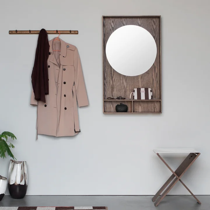 Mette Ditmer - SHOW-ME Spiegel mit Regal, large, Eiche dunkelgeölt