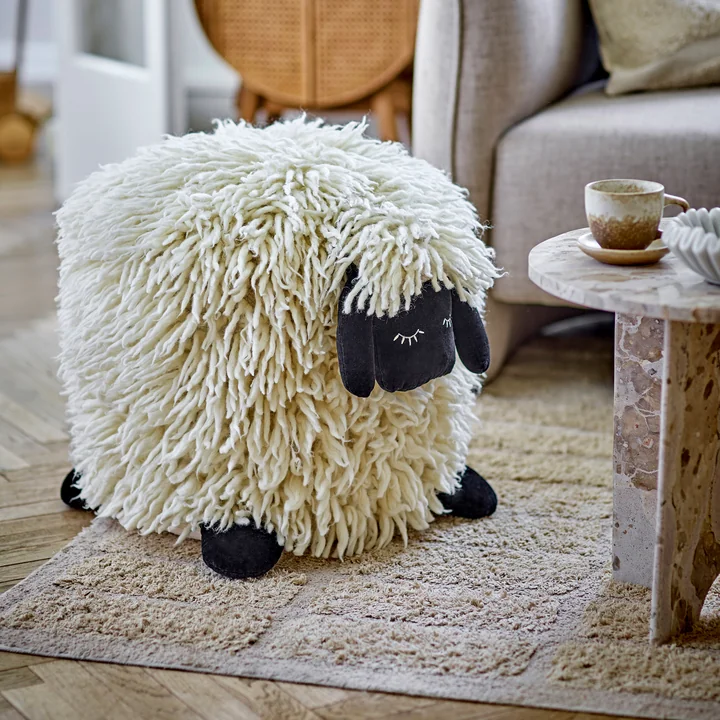 Bloomingville Mini - Dolly Pouf, 50 x 45 cm, weiss