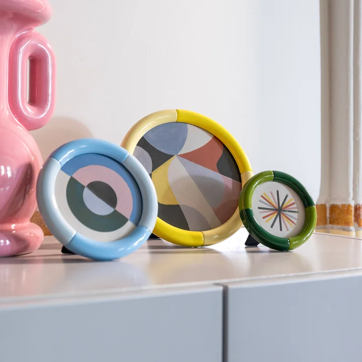 &klevering - Rift Bilderrahmen, Ø 9,5 cm, grün