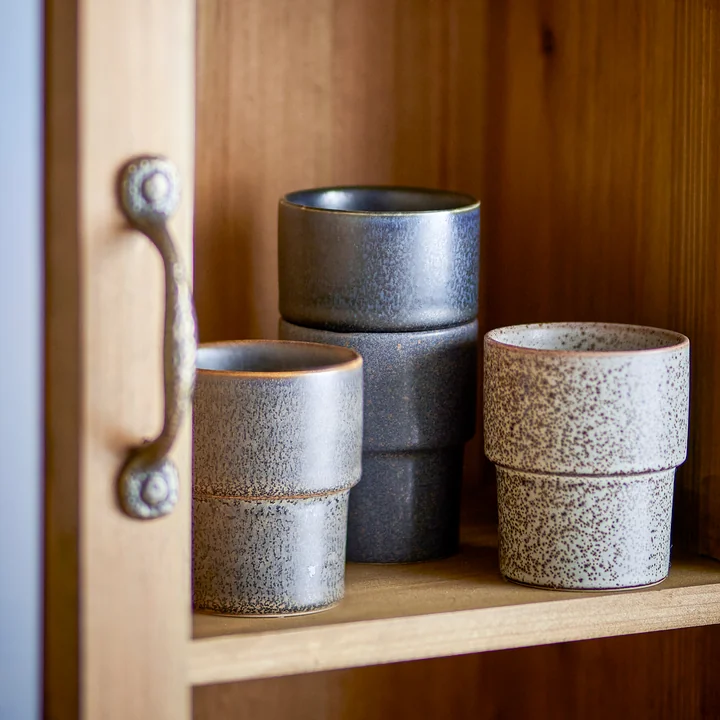 Bloomingville - Ewan Tasse 150 ml, braun (4er Set)