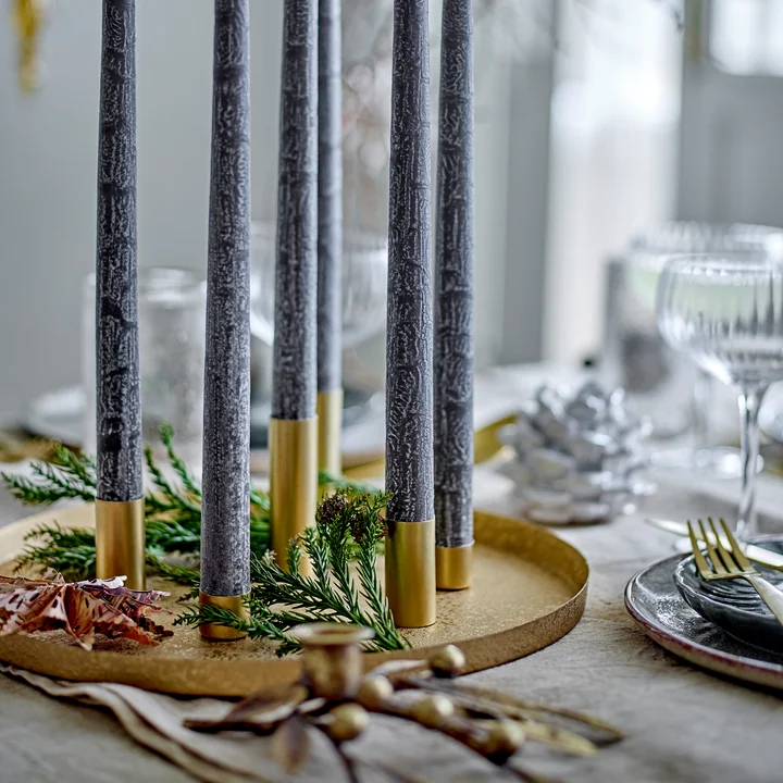 Bloomingville - Maxime Kerzenhalter, Ø 30 x H 8 cm, gold