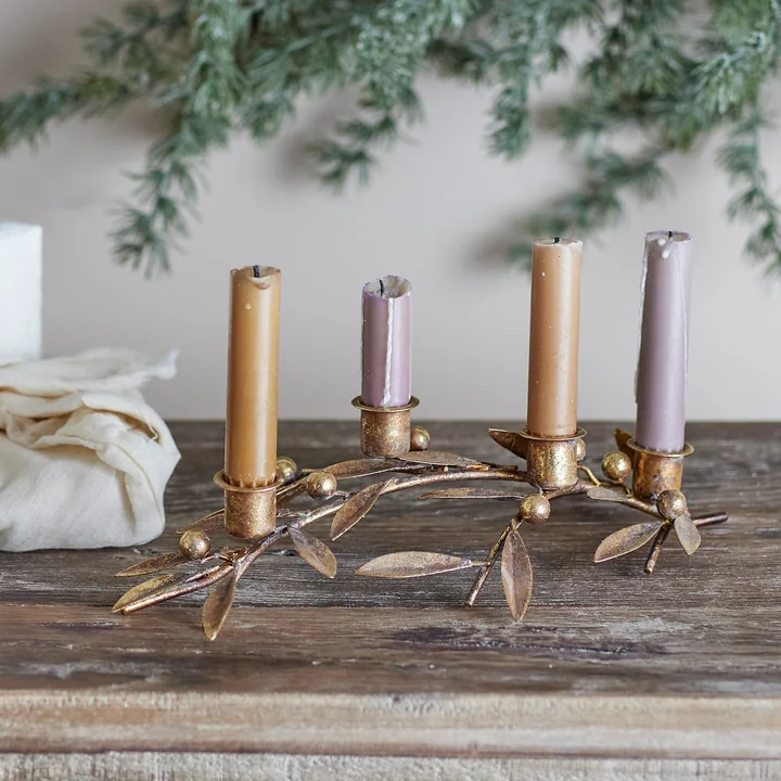 Bloomingville - Mirabel Kerzenständer, 31 x 7,5 x 16,5 cm, gold