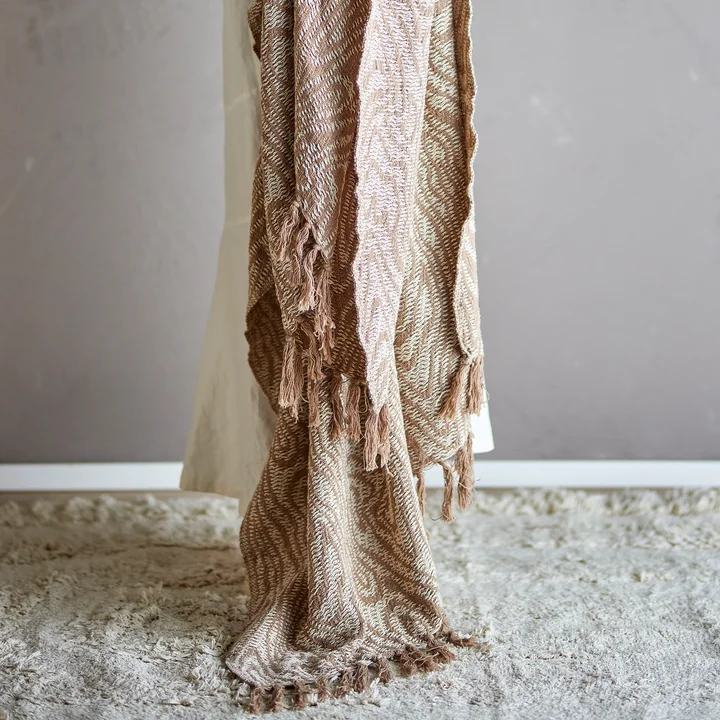 Bloomingville - Okapi Decke, 130 x 160 cm, braun