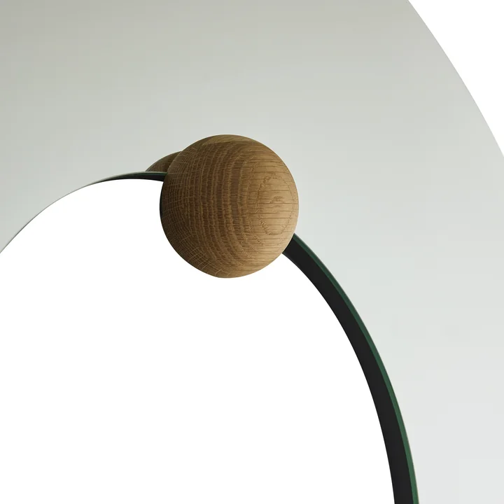 AYTM - Castellum Spiegel Ø 80 cm, klar / eiche geölt