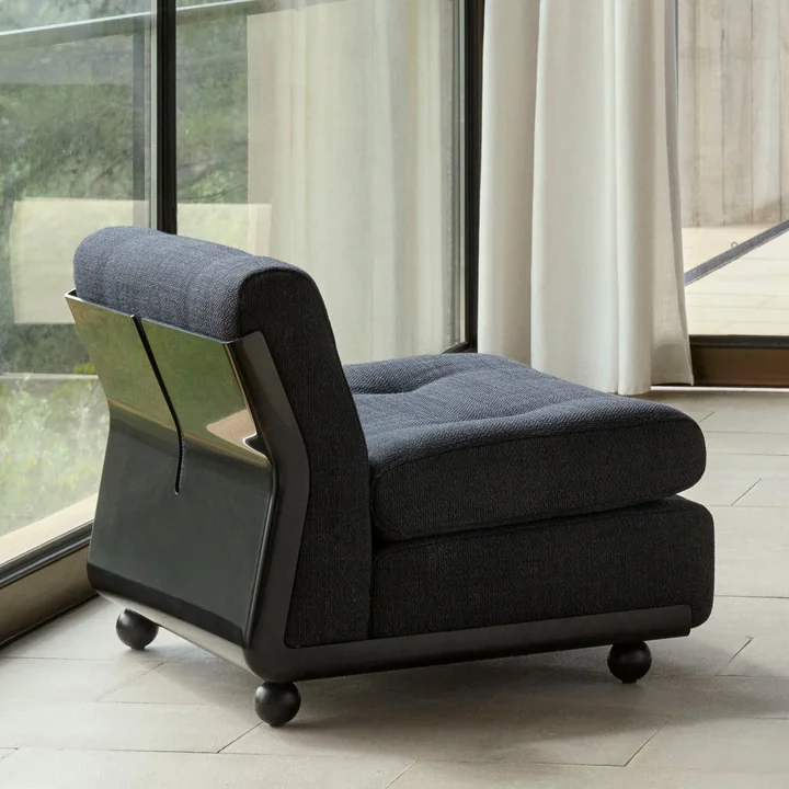 HAY - Amanta 1 Sitzer Sofa, anthrazit / blauschwarz (HAY Maglia)