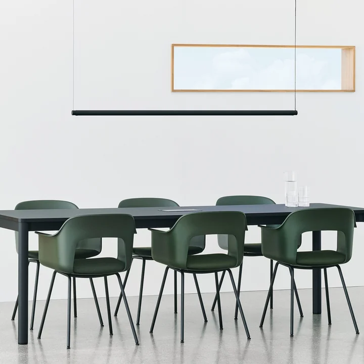 HAY - Layout 211 Armlehnstuhl, schwarz / bottle green